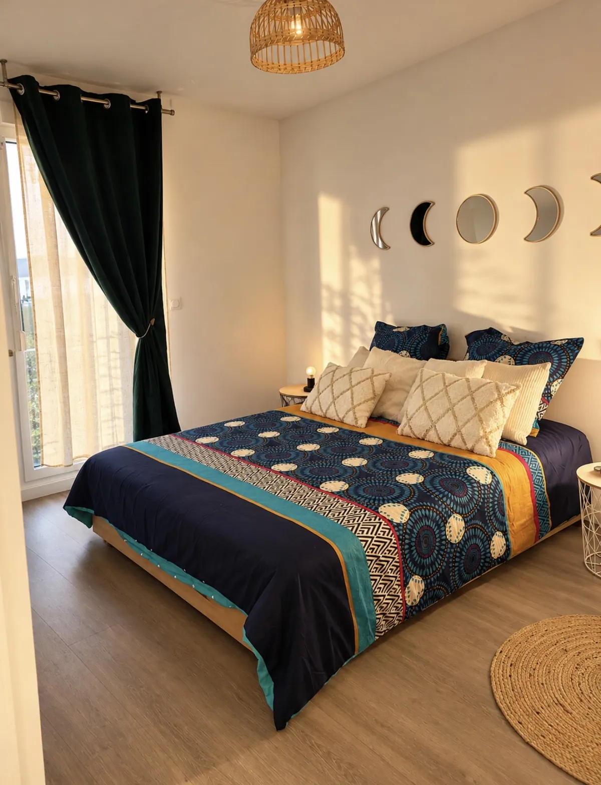 Chambre lumineuse à la décoration soignée, logement géré par Loc Travel